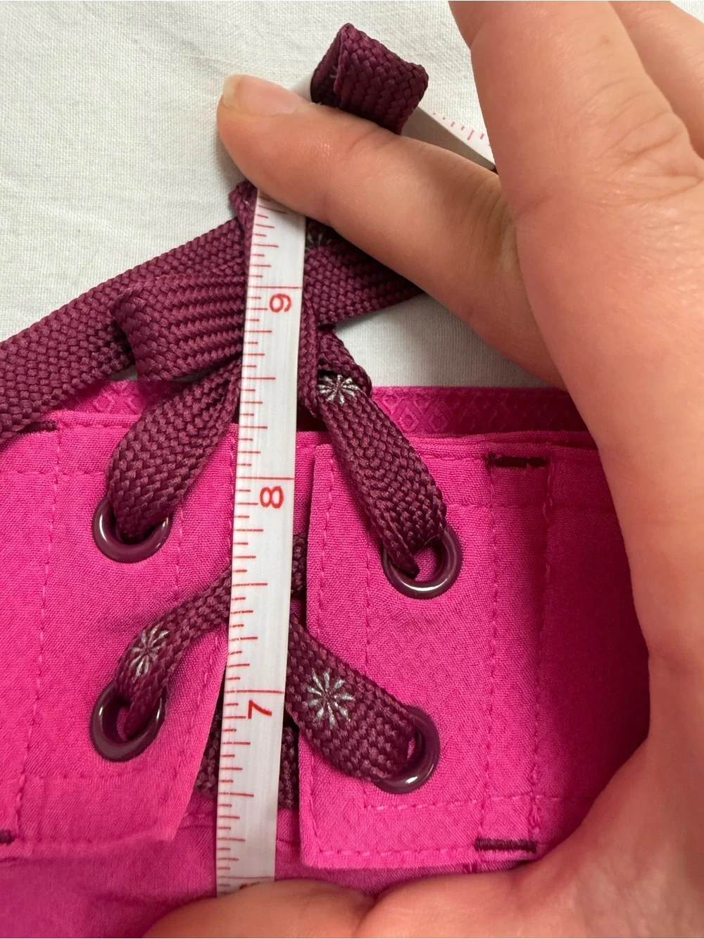 Athleta Pink Fuchsia Board Shorts Size 6 Lace Up Cargo Swim Surf 6” Inseam